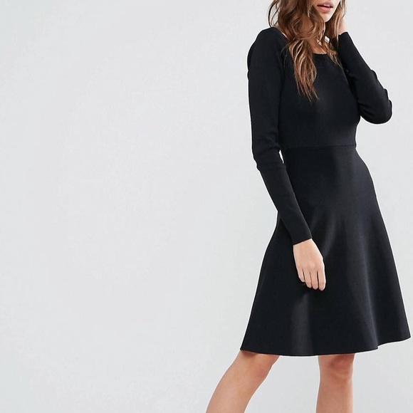 Y.A.S Dresses & Skirts - Y.A.S NWT Dorota Boatneck Knit Dress in Black 🖤